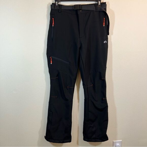 ✨ Healthyoga Women’s Black Soft Shell Pants Snow Small - Picture 1 of 11